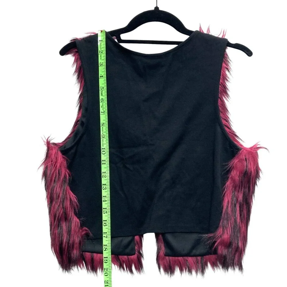Dreamworks Trolls Faux Fur Vest, Girl's‎ Size Large, Halloween Costume, NEW